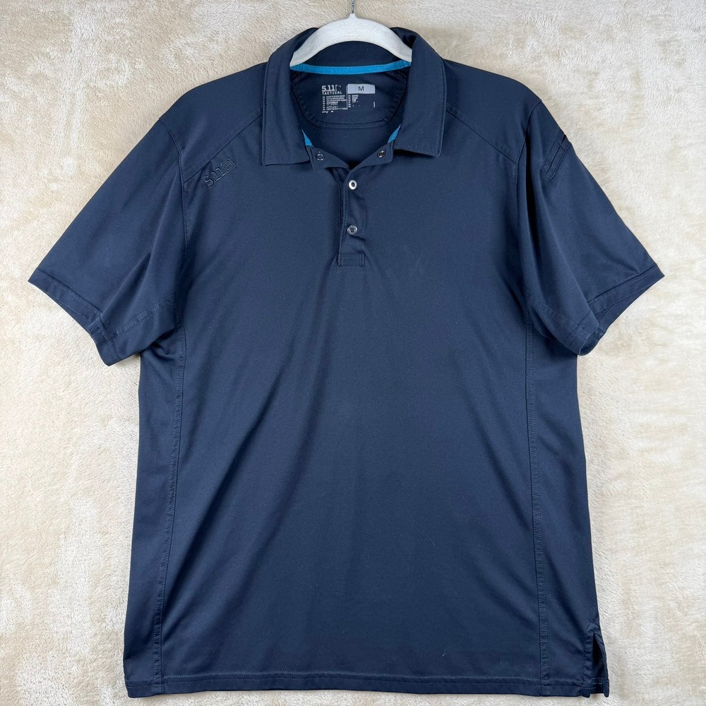 5.11 Tactical Mens Performance Short Sleeve Polo‎ Shirt Black Size Med Gorpcore
